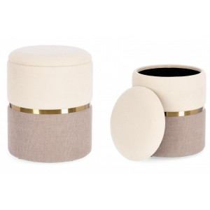 RADINE modern puff/ tároló - beige BIZZOTTO