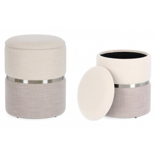 RADINE modern puff/ tároló - szürke BIZZOTTO