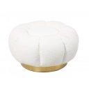 FLOREL design boucle puff - beige/fehér/mályva