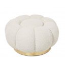 FLOREL design boucle puff - beige/fehér/mályva