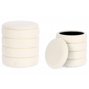 KENDALL modern puff/ tároló - beige boucle BIZZOTTO