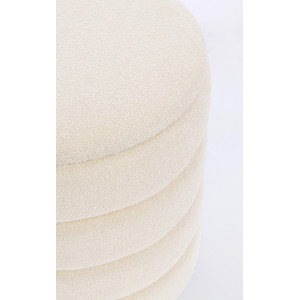KENDALL modern puff/ tároló - beige boucle