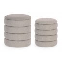 KENDALL modern puff/ tároló - szürke boucle