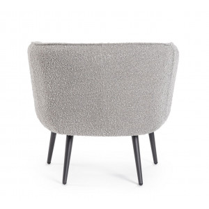 VANELLE design boucle fotel - szürke/fehér