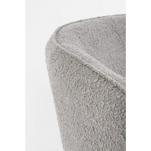 VANELLE design boucle fotel - szürke/fehér