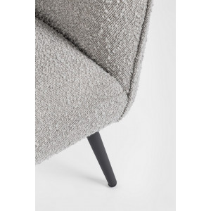 VANELLE design boucle fotel - szürke/fehér