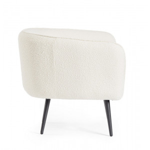 VANELLE design boucle fotel - szürke/fehér