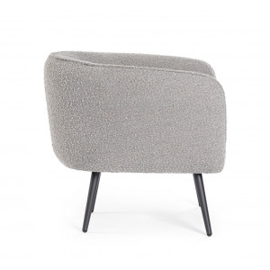 VANELLE design boucle fotel - szürke/fehér