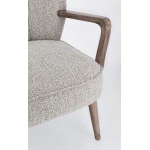 MORITZ design boucle fotel - szürke