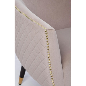 KENSYL design bársony fotel - mályva/beige