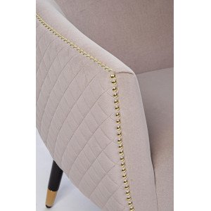 KENSYL design bársony fotel - mályva/beige