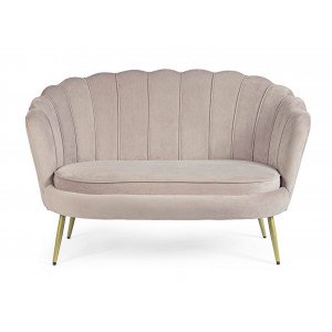TULPE modern bársony kanapé - 130cm - szürke/mályva/kék
