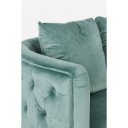 TENBURY design bársony kanapé - 144cm- türkiz/kék