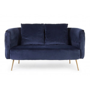 TENBURY design bársony kanapé - 144cm- türkiz/kék