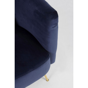 TENBURY design bársony kanapé - 144cm- türkiz/kék