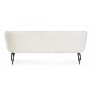 VANELLE design boucle kanapé - 175cm- szürke/fehér