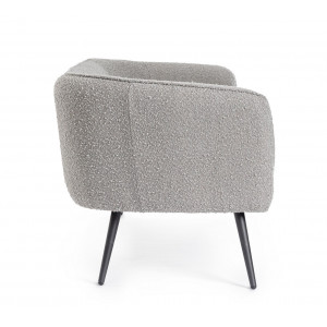 VANELLE design boucle kanapé - 175cm- szürke/fehér