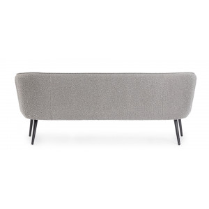 VANELLE design boucle kanapé - 175cm- szürke/fehér