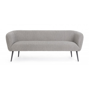 VANELLE design boucle kanapé - 175cm- szürke/fehér