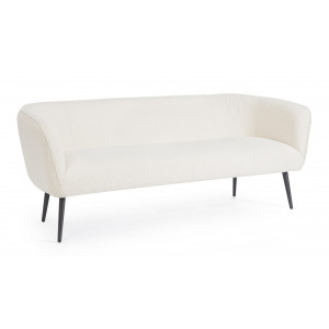 VANELLE design boucle kanapé - 175cm- szürke/fehér