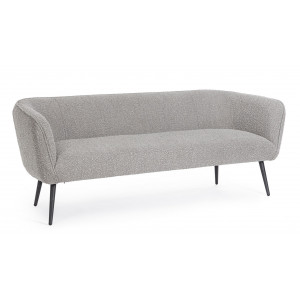 VANELLE design boucle kanapé - 175cm- szürke/fehér