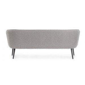 VANELLE design boucle kanapé - 175cm- szürke/fehér