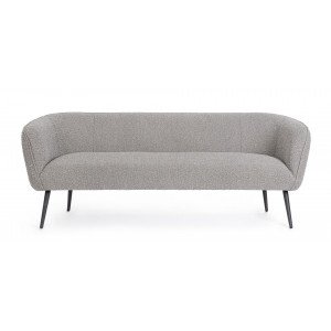 VANELLE design boucle kanapé - 175cm- szürke/fehér
