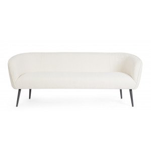 VANELLE design boucle kanapé - 175cm- szürke/fehér