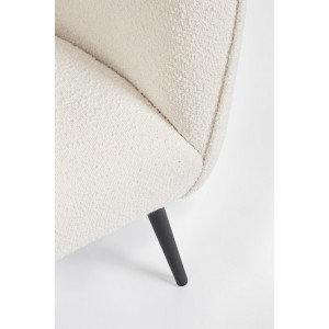 VANELLE design boucle kanapé - 126cm- szürke/fehér