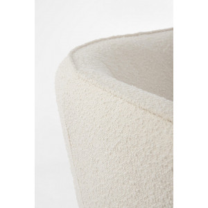 VANELLE design boucle kanapé - 126cm- szürke/fehér