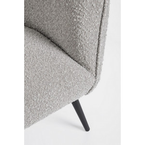 VANELLE design boucle kanapé - 126cm- szürke/fehér