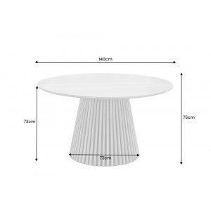VALHALLA modern kerek étkezőasztal - 120/140cm