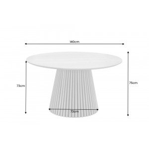 VALHALLA modern kerek étkezőasztal - 120/140cm