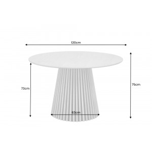 VALHALLA DARK modern kerek étkezőasztal - 120cm