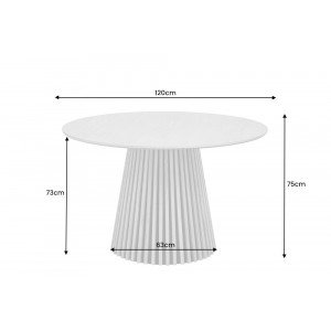 VALHALLA DARK modern kerek étkezőasztal - 120cm