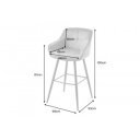 EUPHORIA design bársony bárszék - beige