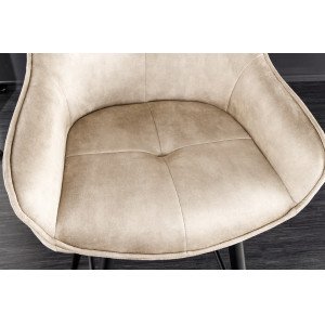 EUPHORIA design bársony bárszék - beige