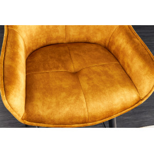 EUPHORIA design bársony bárszék - sárga