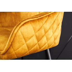 EUPHORIA design bársony bárszék - sárga