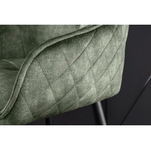 EUPHORIA design bársony bárszék - zöld