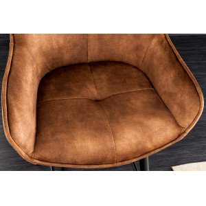 EUPHORIA design bársony bárszék - barna