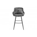 EUPHORIA design bársony bárszék - szürke