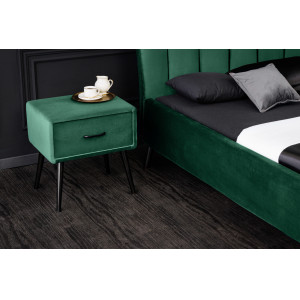 SIXTIES exkluzív bársony éjjeliszekrény - zöld Éjjeliszekrények