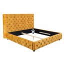 PARIS modern bársony ágykeret -  160x200cm - sárga