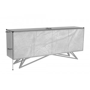 MOUNTAIN SOUL különleges kőfurnéros komód - 175cm