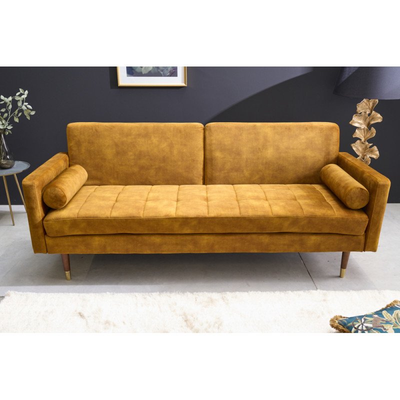 COUTURE design kanapé - 195cm - sárga