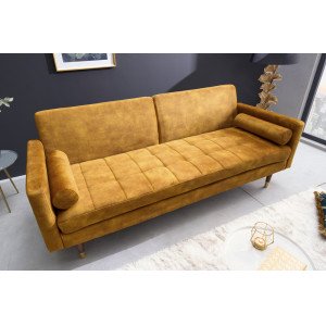 COUTURE design kanapé - 195cm - sárga