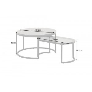 ELEGANCE design dohányzóasztal szett - fekete
