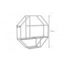 SLIM LINE modern fali polc - 77cm - tölgy - fekete