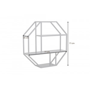 SLIM LINE modern fali polc - 77cm - tölgy - fekete